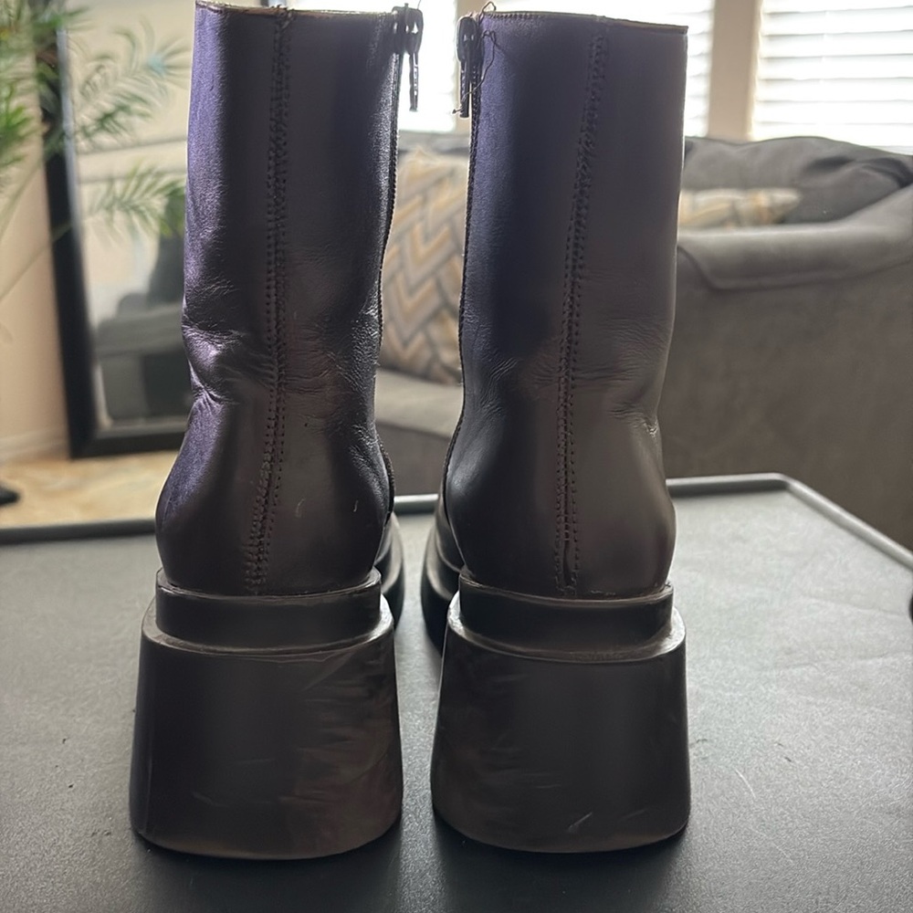 VTG STEVE MADDEN “Rare”!Leather Chunky Boots 90s Y2K - Picture 10 of 15